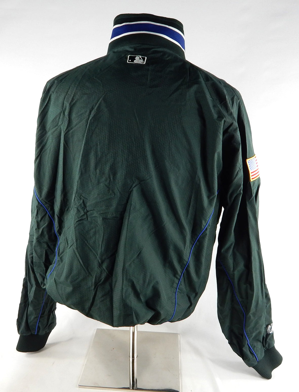 2000s Tampa Bay Devil Rays #10 Game Used Green Bench Jacket USA Patch XL 369 Pic2