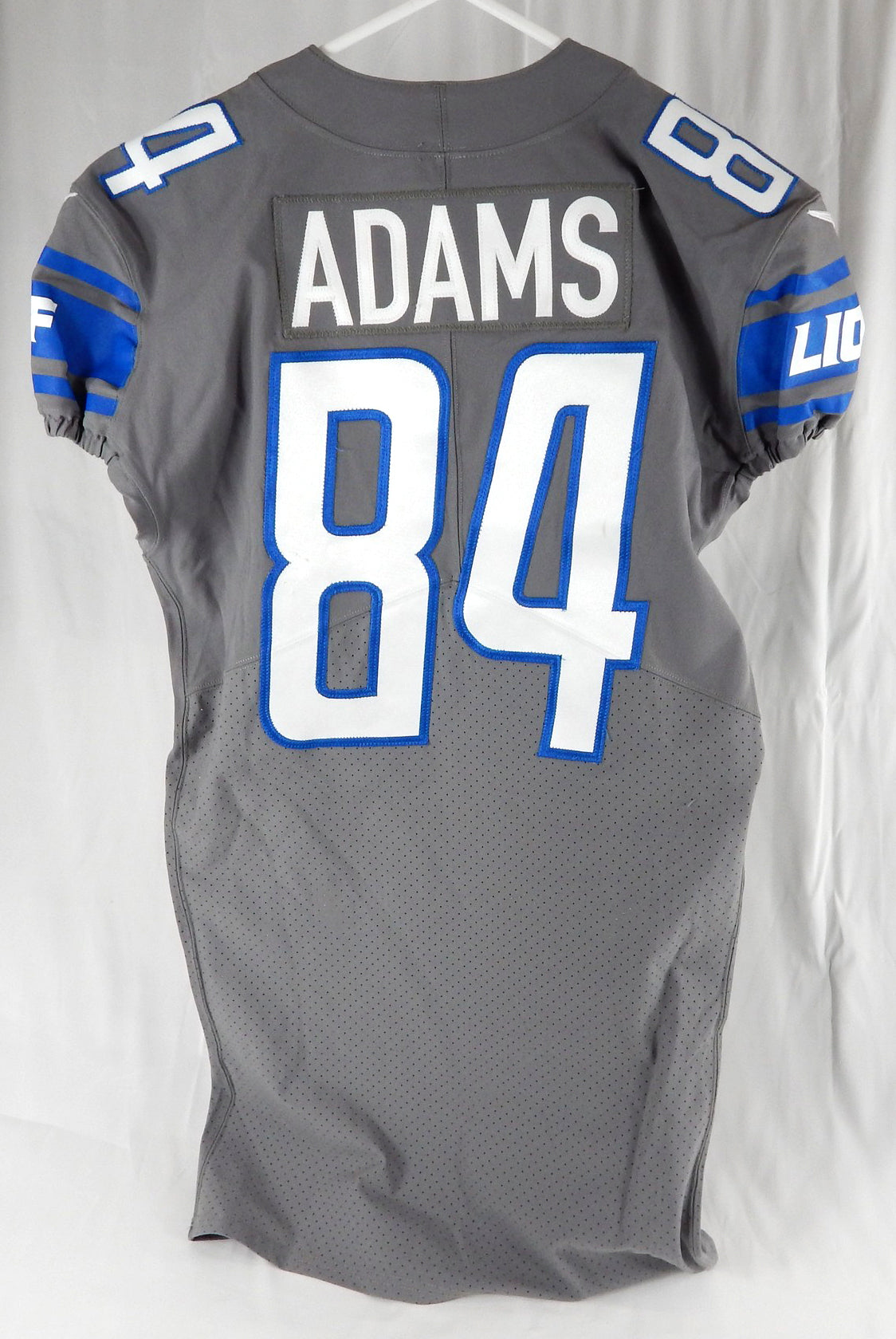 2018 Detroit Lions Adams #84 Game Issued Grey Jersey Color Rush 44 626 Pic2