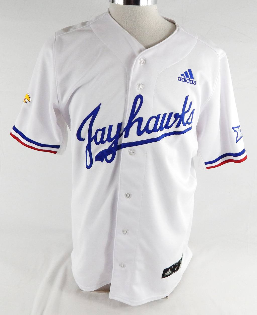 2025 Kansas Jayhawks # Game Used White Jersey Camo Baseball 44 644