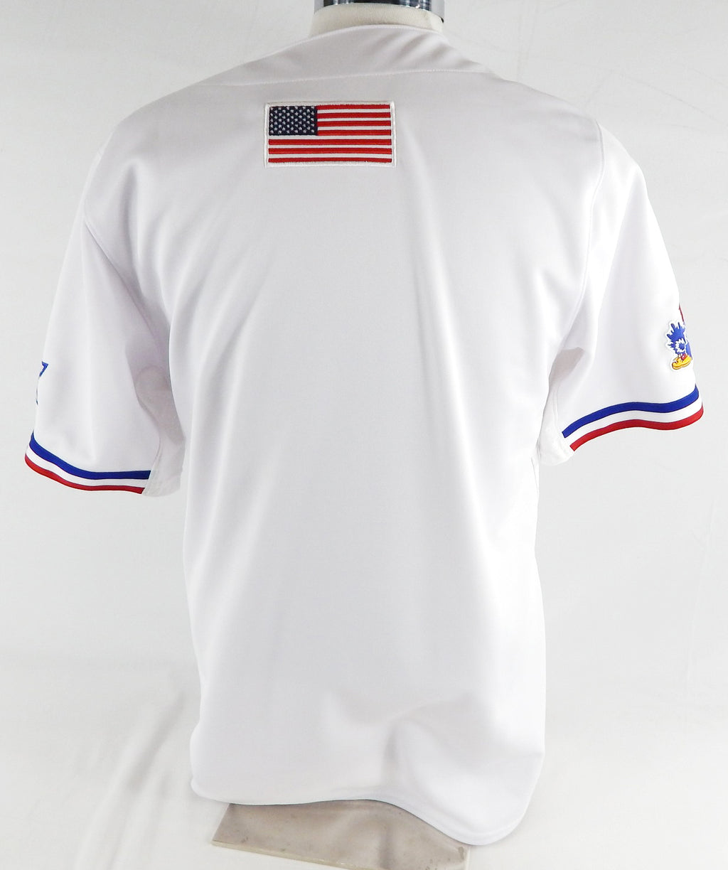 2025 Kansas Jayhawks # Game Used White Jersey Camo Baseball 44 644 Pic2