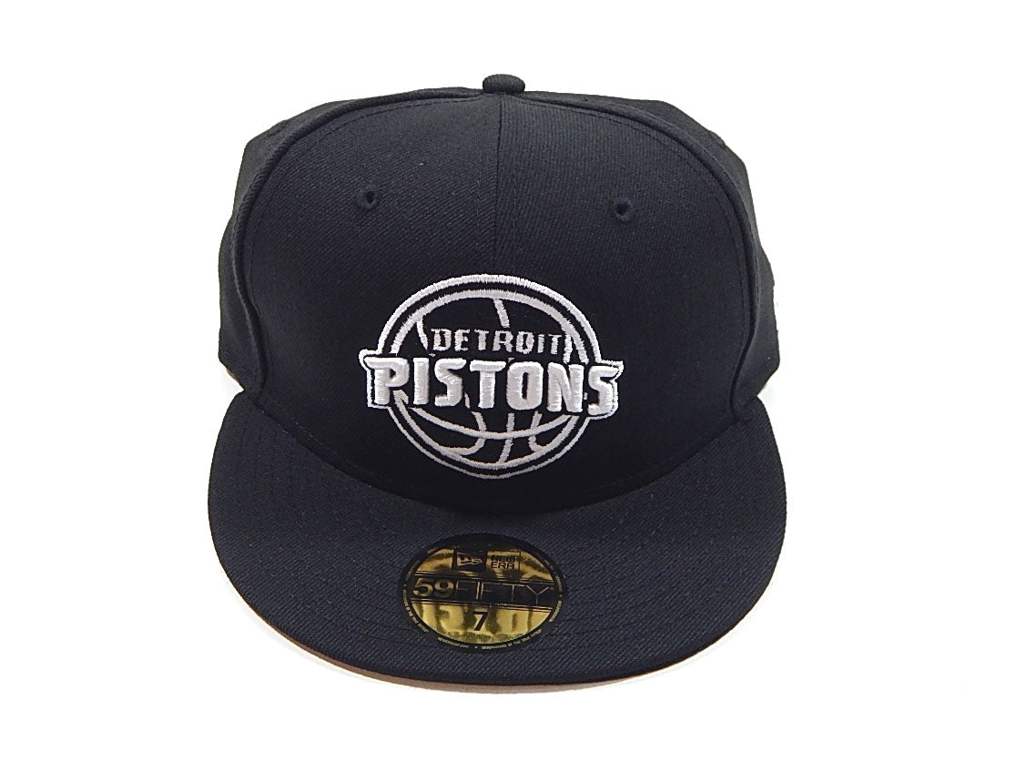 Detroit Pistons Black & White Logo New Era 59Fifty Fitted Hat Cap Size 7 Pic2