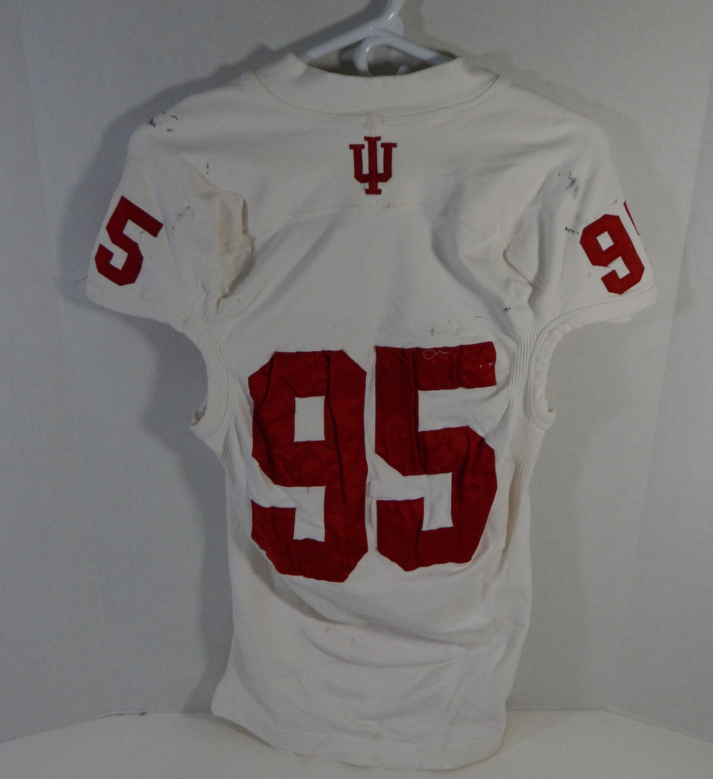 Indiana Hoosiers #95 Game Used White Jersey Nameplate Removed L DP13946 Pic2