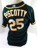 2020 Oakland Athletics Stephen Piscotty #25 Game Used Green Jersey 2 H 1 RBI 2 R