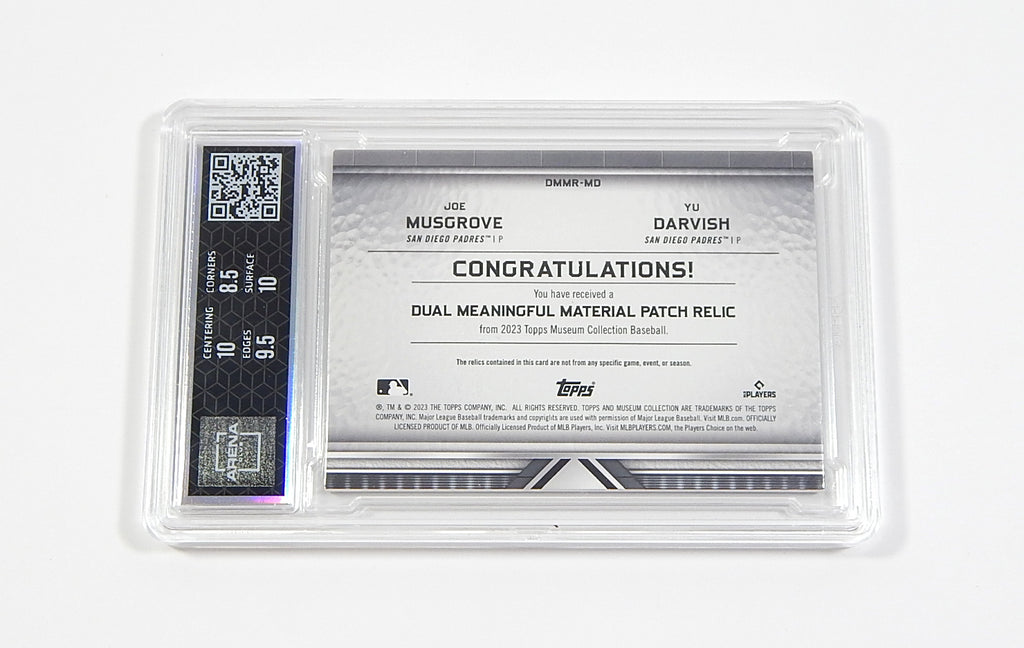 2023 Topps Museum Dual Meaningful Material Musgrove / Darvish #'d 02/10 Arena 9 Pic2