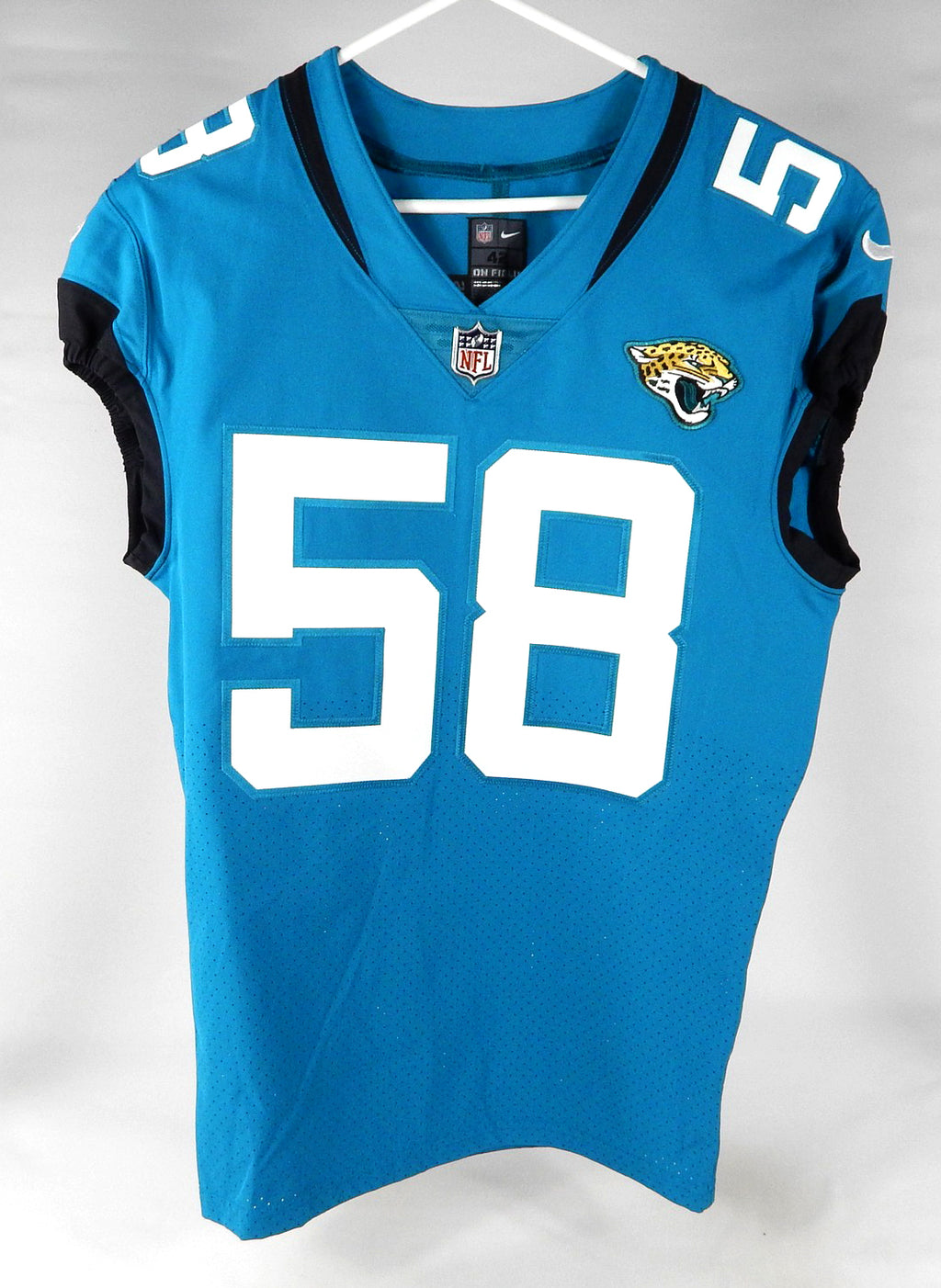 2022 Jacksonville Jaguars Wyatt Ray #58 Game Issued Blue Jersey 42 DP74845