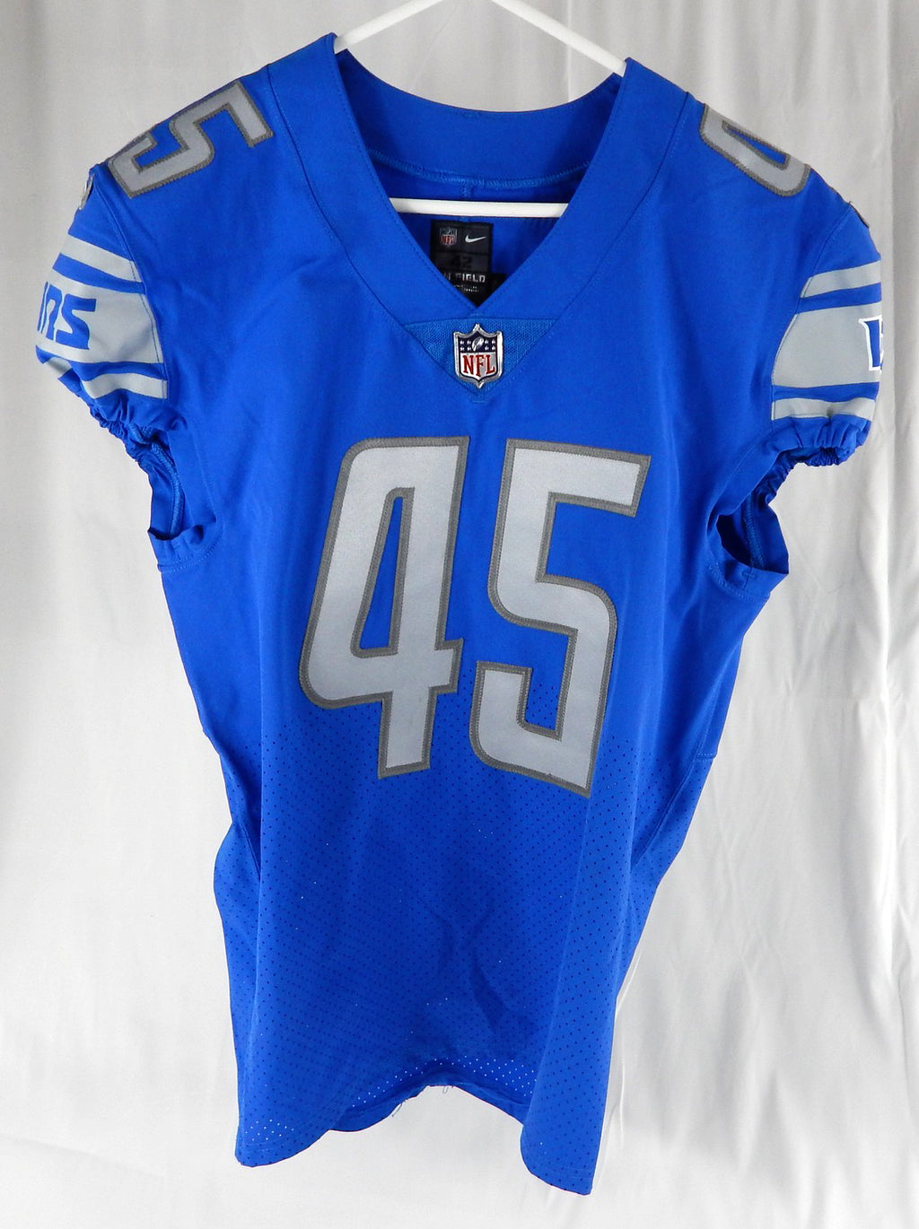 2021 Detroit Lions Jason Cabinda #45 Game Issued Blue Jersey 42 632