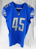 2021 Detroit Lions Jason Cabinda #45 Game Issued Blue Jersey 42 632