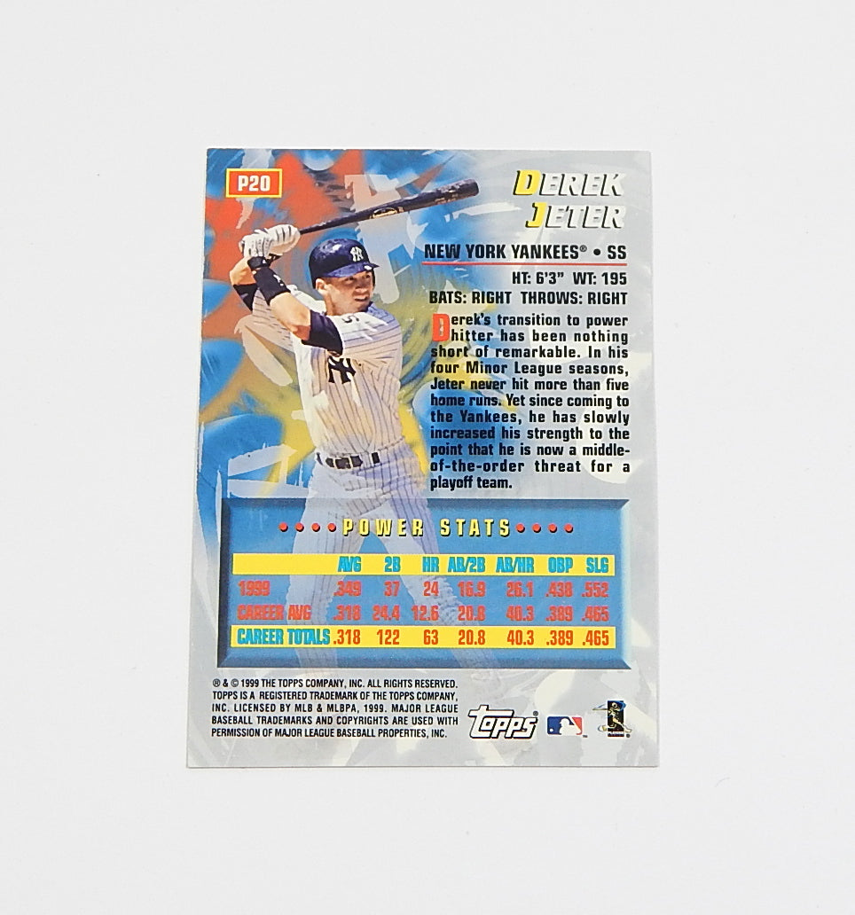 2000 Topps Power Players Derek Jeter #P20 Insert Pic2