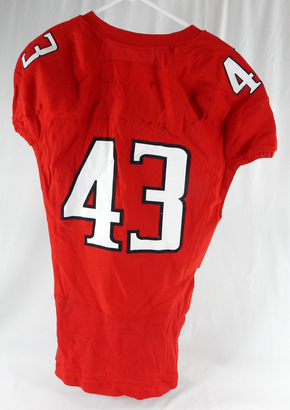 2015 Texas Tech Red Raiders #43 Game Used Red Jersey Football NP Rem 48 62 Pic2