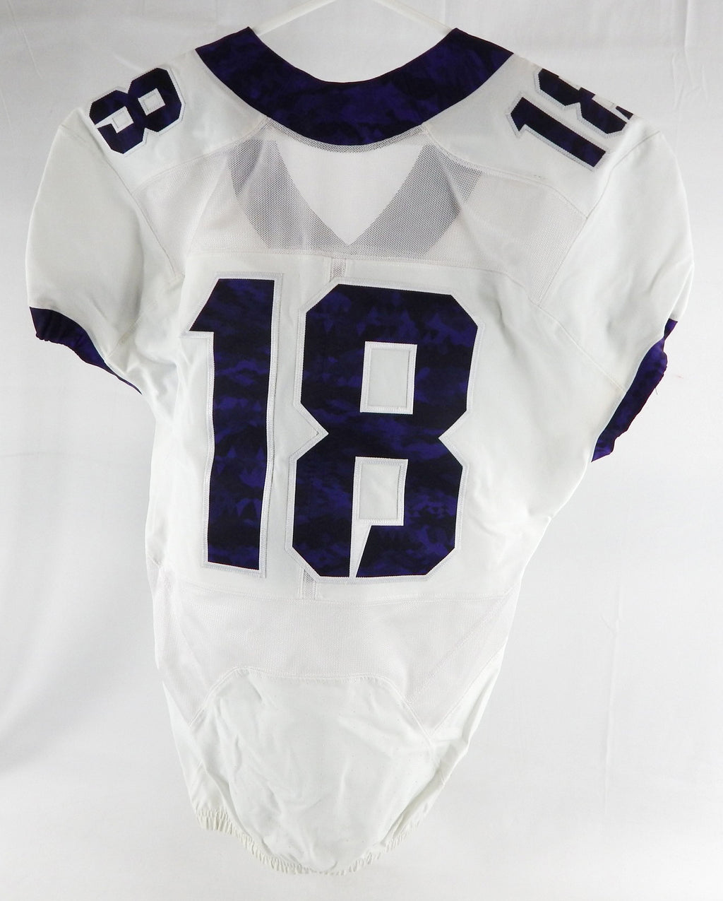 Texas Christian TCU Frogs #18 Game Used White Jersey Football NP R 44 640 Pic2