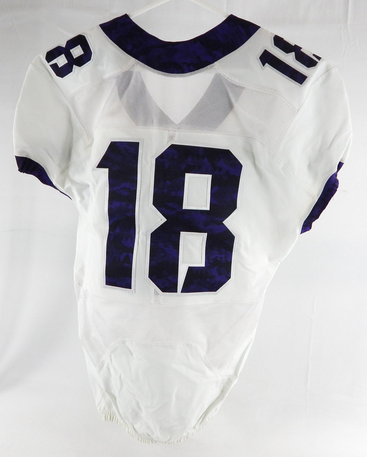 Texas Christian TCU Frogs #18 Game Used White Jersey Football NP R 44 640 Pic2