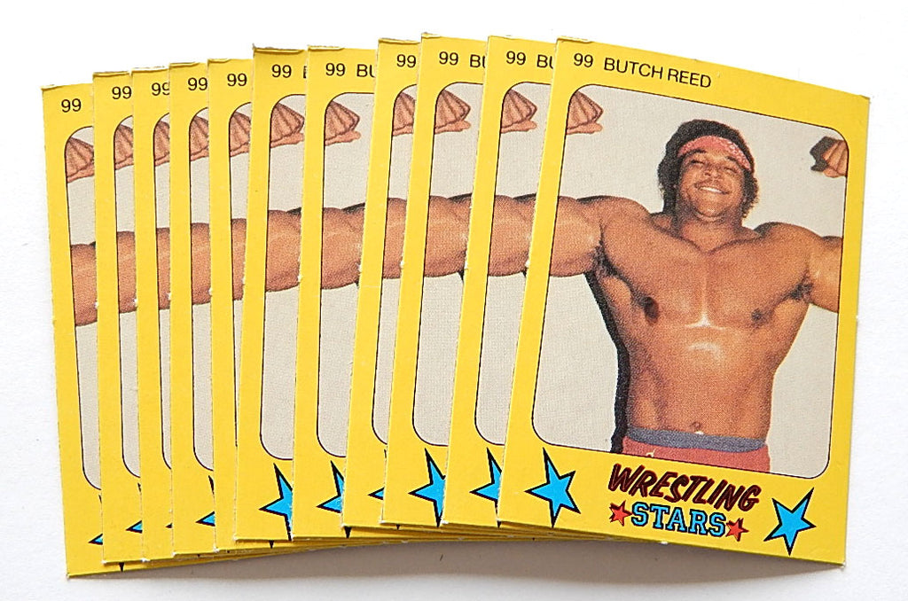 Lot of (11) 1986 Monty WWF Wrestling Stars Butch Reed #99