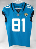 2019 Jacksonville Jaguars Willie Johnson #81 Game Issued Blue Jersey 40 DP74849
