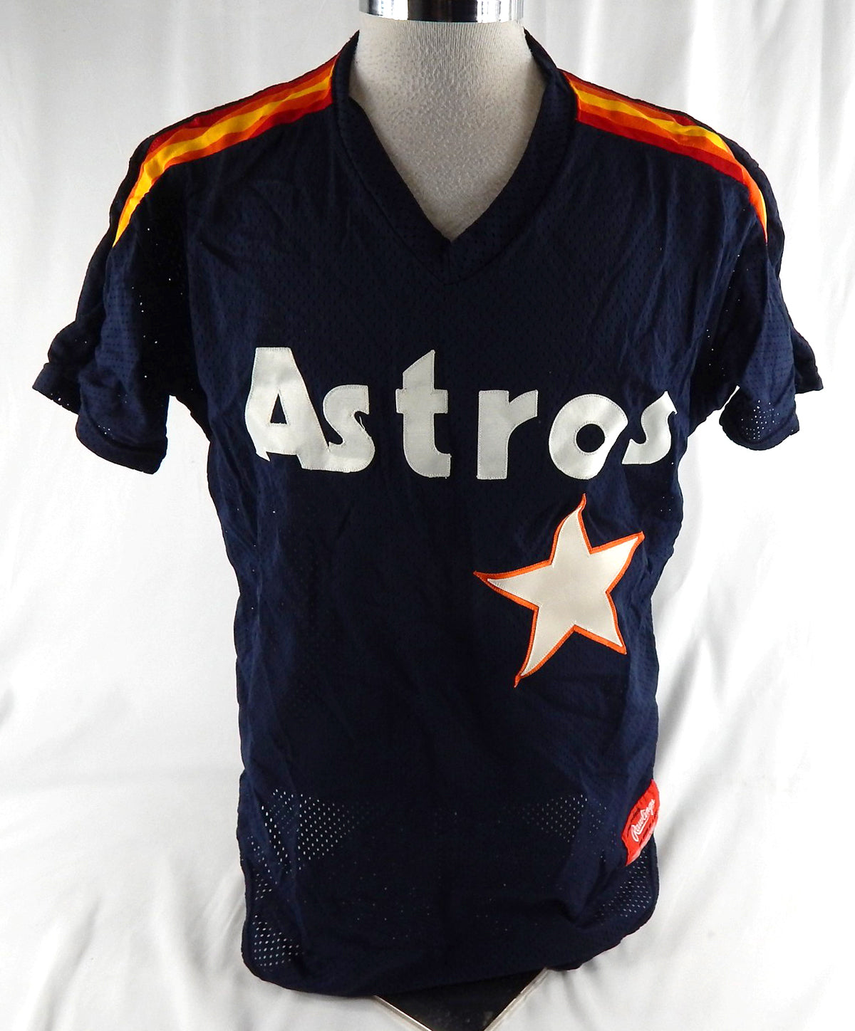 1979-83 Houston Astros #14 Game Used Navy Jersey Batting Practice 42 931
