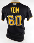 2021 Pittsburgh Pirates Ka'ai Tom #60 Game Issued Black Jersey 42 DP72036