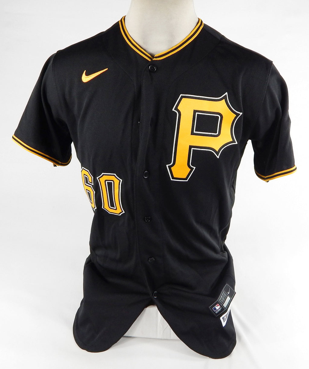 2021 Pittsburgh Pirates Ka'ai Tom #60 Game Issued Black Jersey 42 DP72036 Pic2