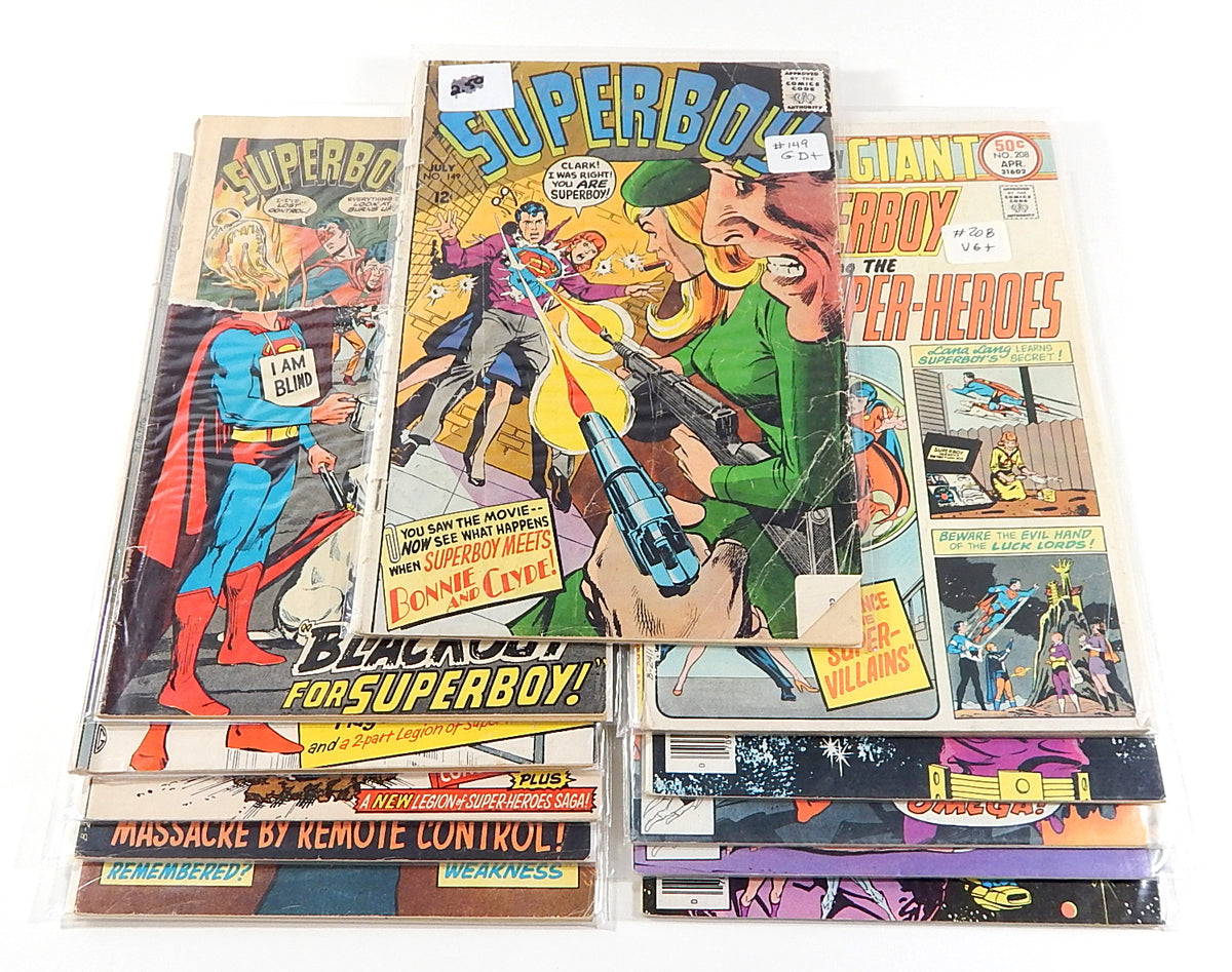 Superboy #149 154 177 188 203 204 208 227 251-254 Silver Bronze Lot (12 Comics)