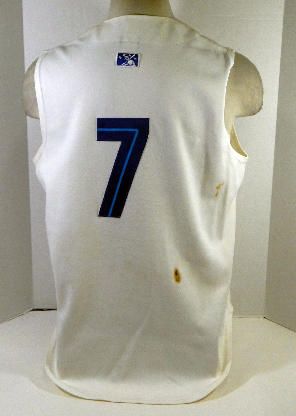 2006 Pulaski Blue Jays #7 Game Used White Jersey Vest 46 DP16773