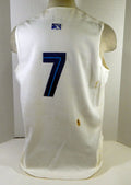 2006 Pulaski Blue Jays #7 Game Used White Jersey Vest 46 DP16773