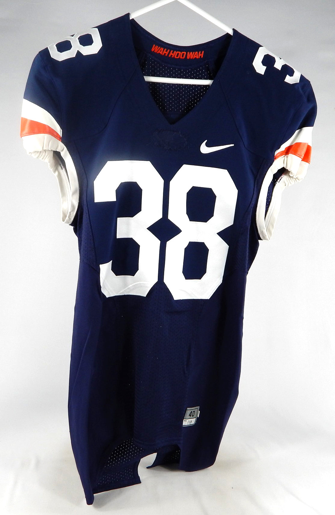 2015-17 Virginia Cavaliers #38 Game Used Navy Jersey Throwback NP Rem 40 460