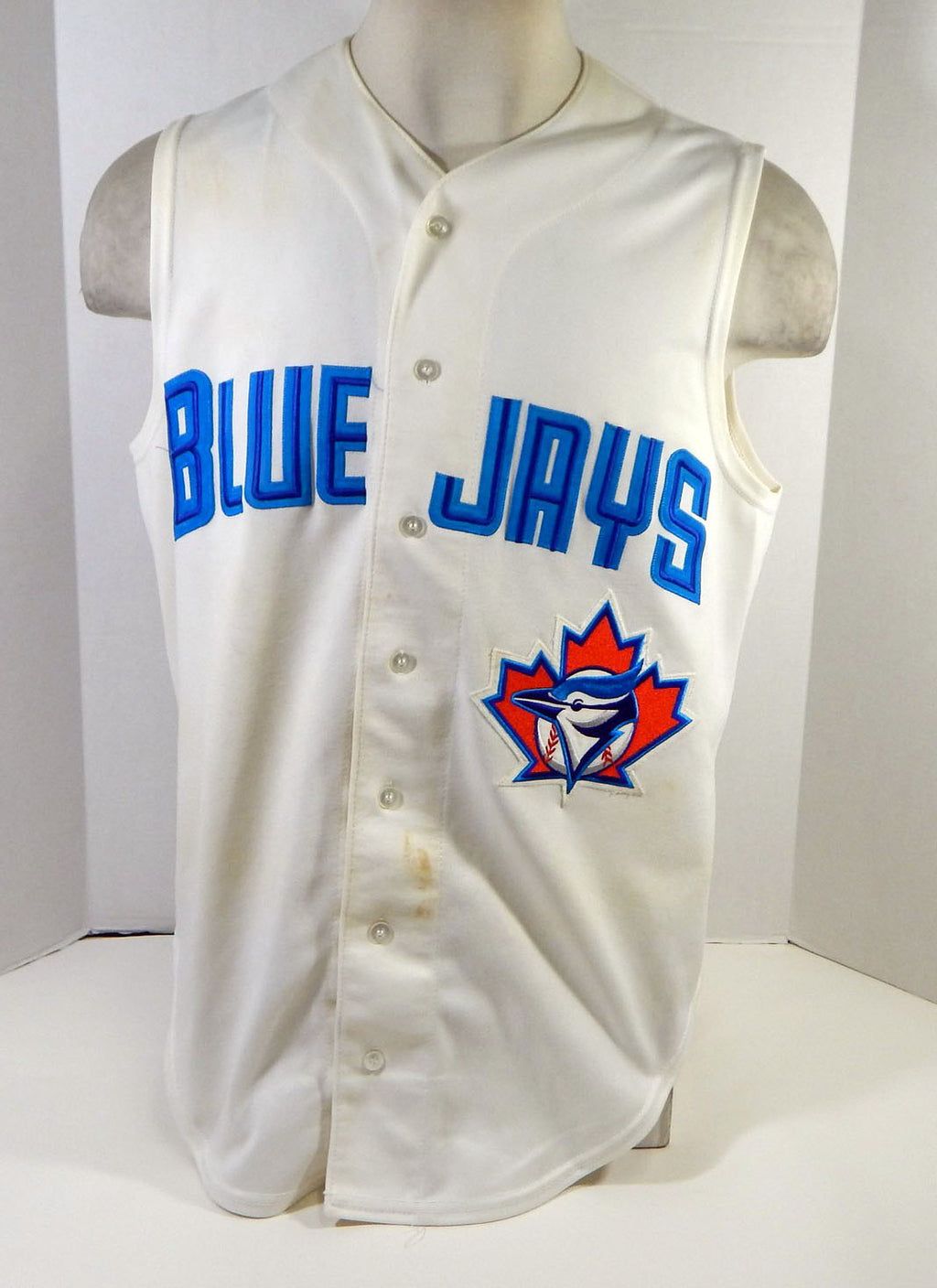 2006 Pulaski Blue Jays #7 Game Used White Jersey Vest 46 DP16773 Pic2
