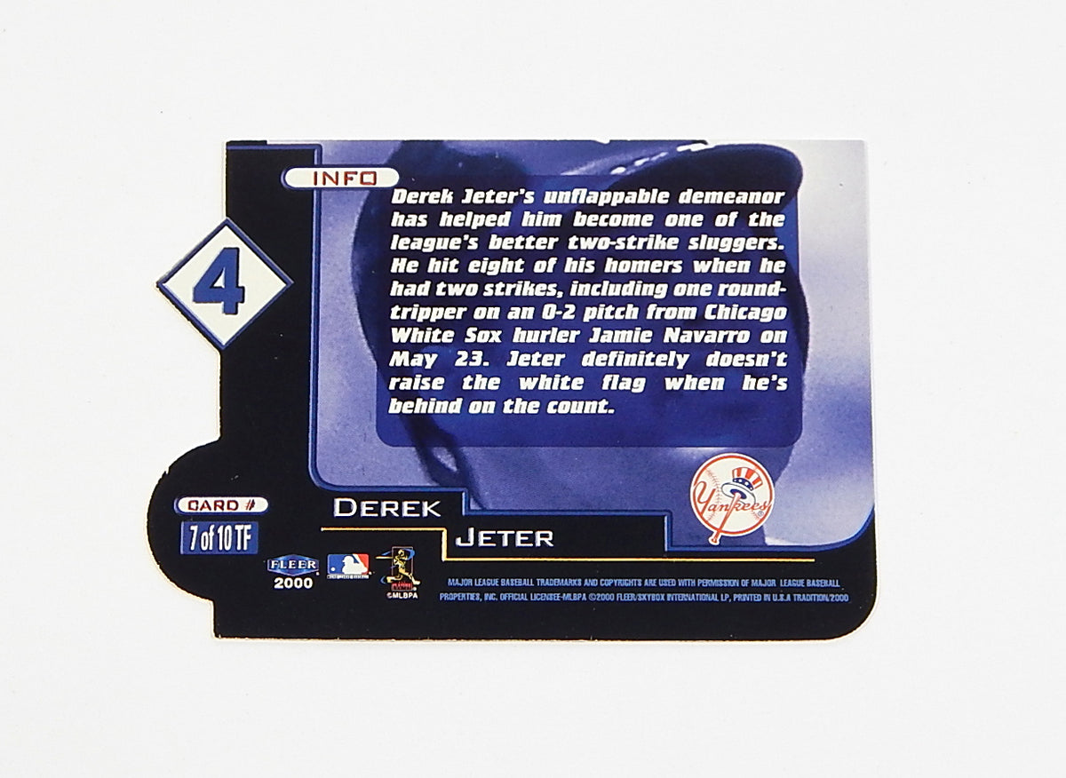 2000 Fleer Tradition Ten-4 Derek Jeter #TF7 Die-Cut Pic2