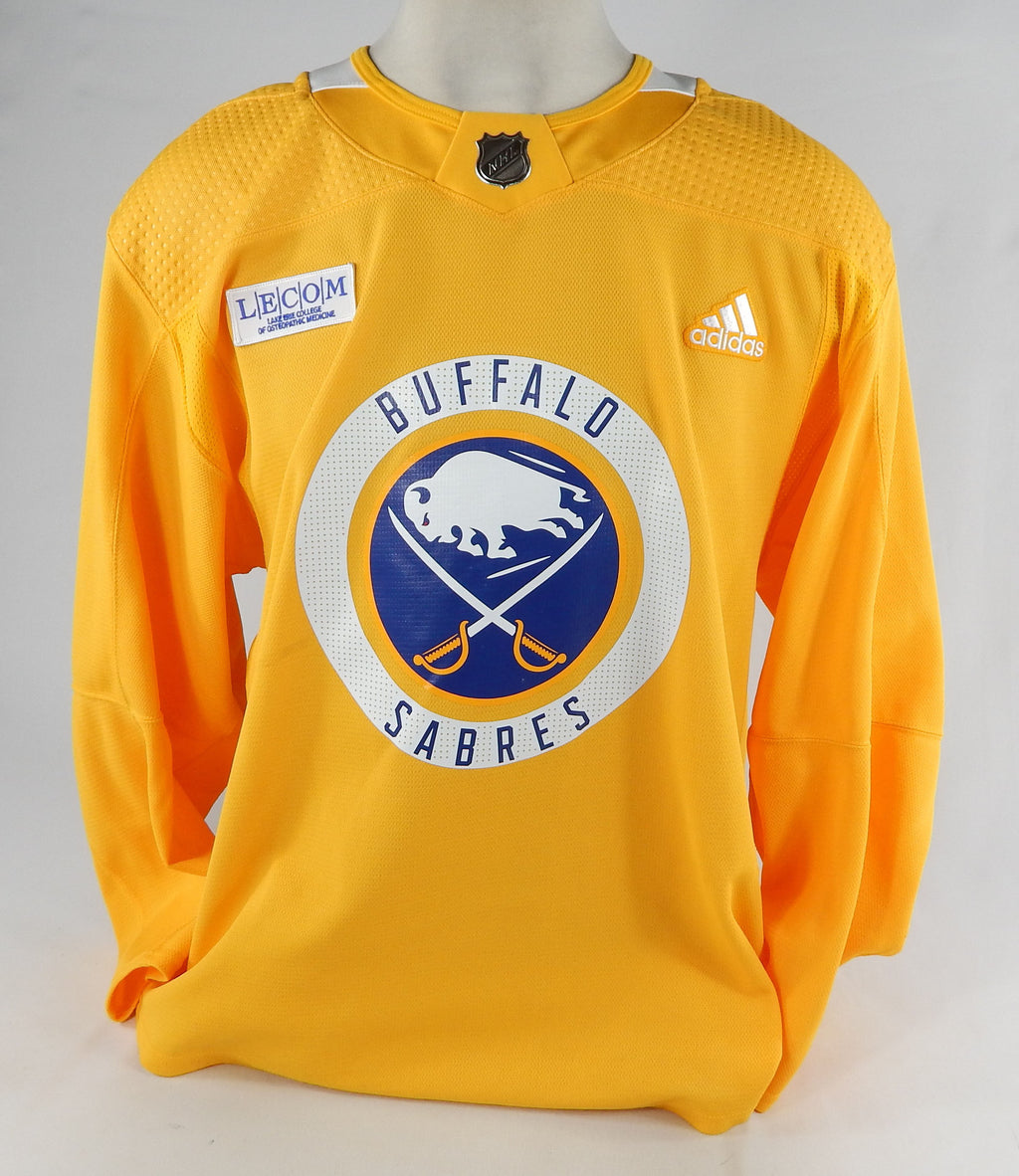 2024 Buffalo Sabres Jak Vaarwerk #45 Game Issued Pos Used Yellow Practice Jersey Pic2