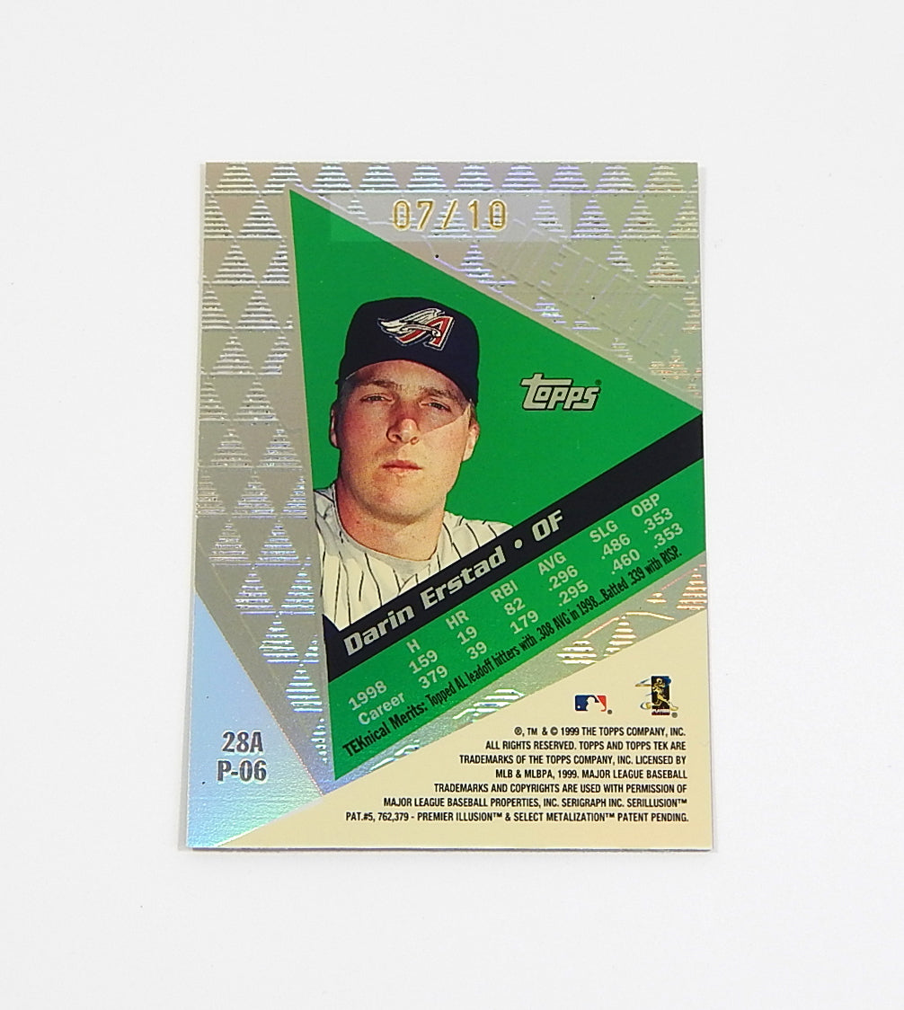 1999 Topps Tek Gold Pattern Darin Erstad #28A Mint #'d 07/10 Pic2