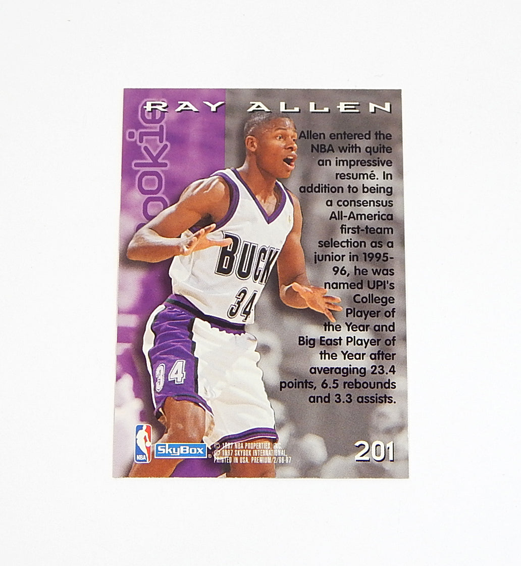 1996-97 SkyBox Premium Ray Allen RC #201 Rookie Pic2
