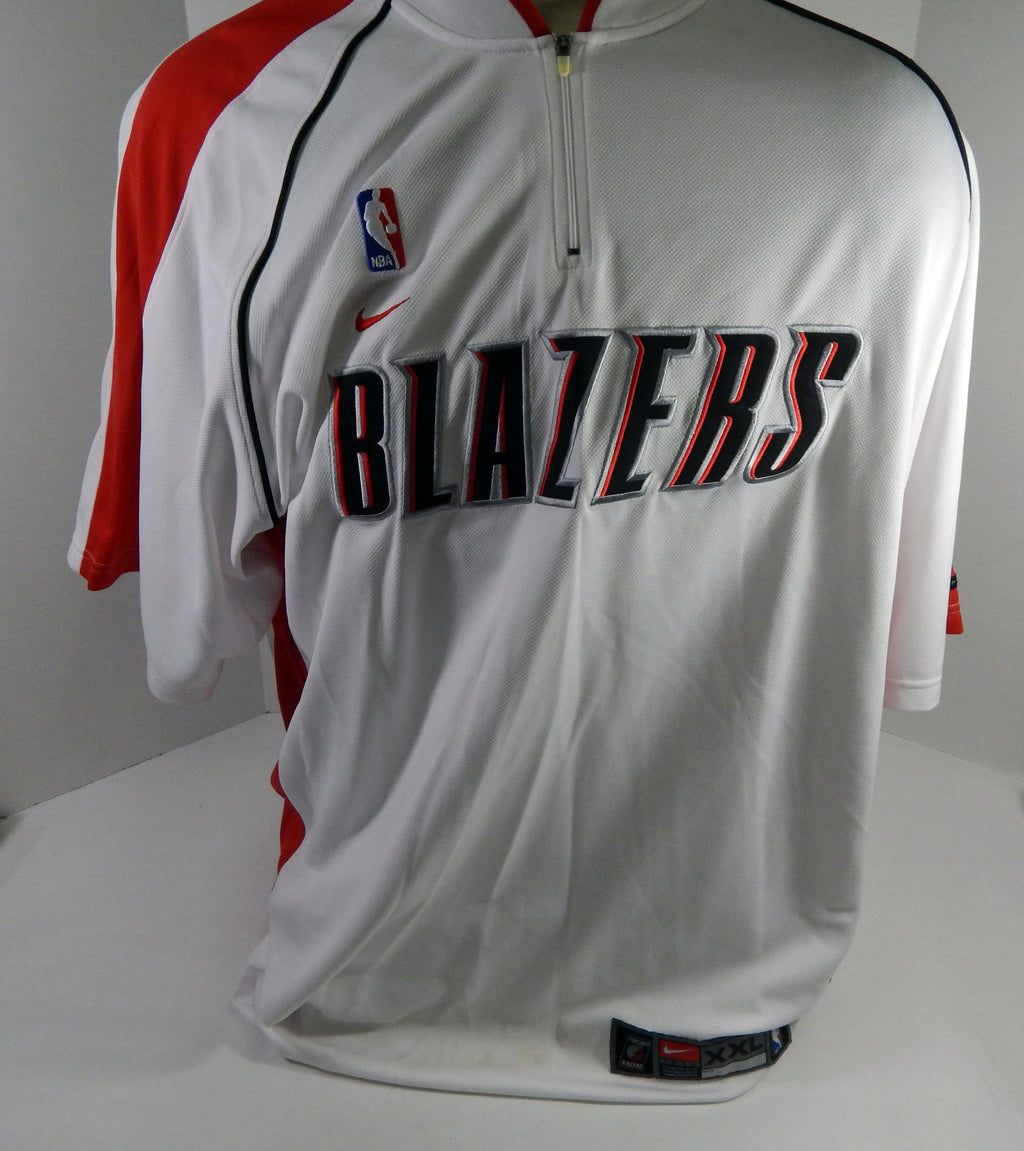 2000s Portland Trailblazers #10 Game Used White Shooting Shirt 2XL DP62294