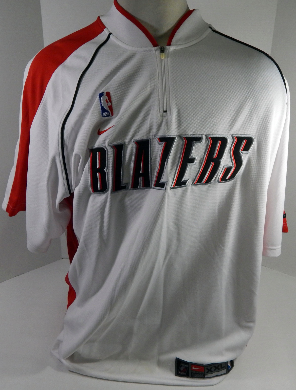 2000s Portland Trailblazers #10 Game Used White Shooting Shirt 2XL DP62294 Pic2