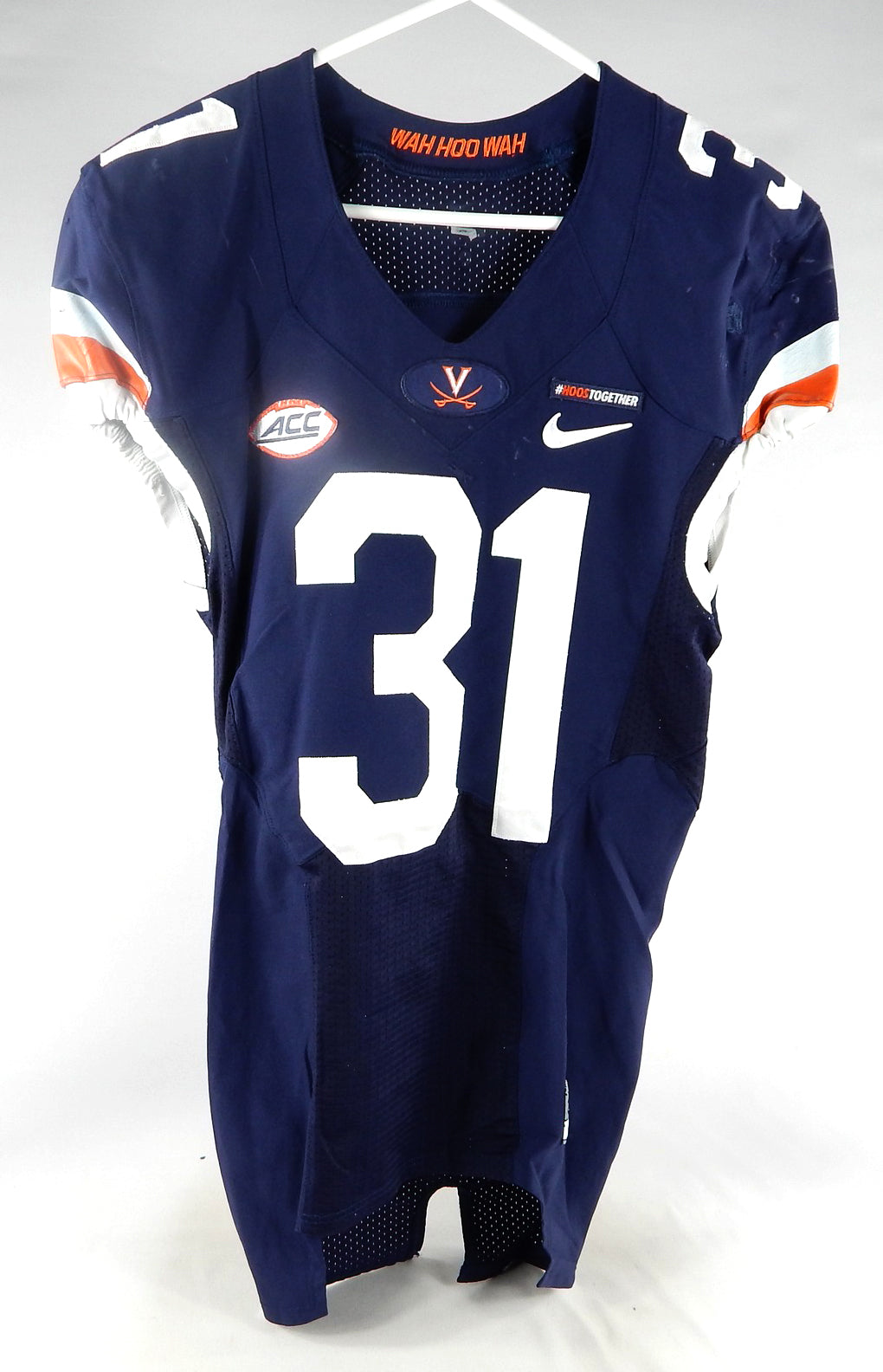 Virginia Cavaliers #31 Game Used Navy Jersey Throwback Hoos Together 4 2017