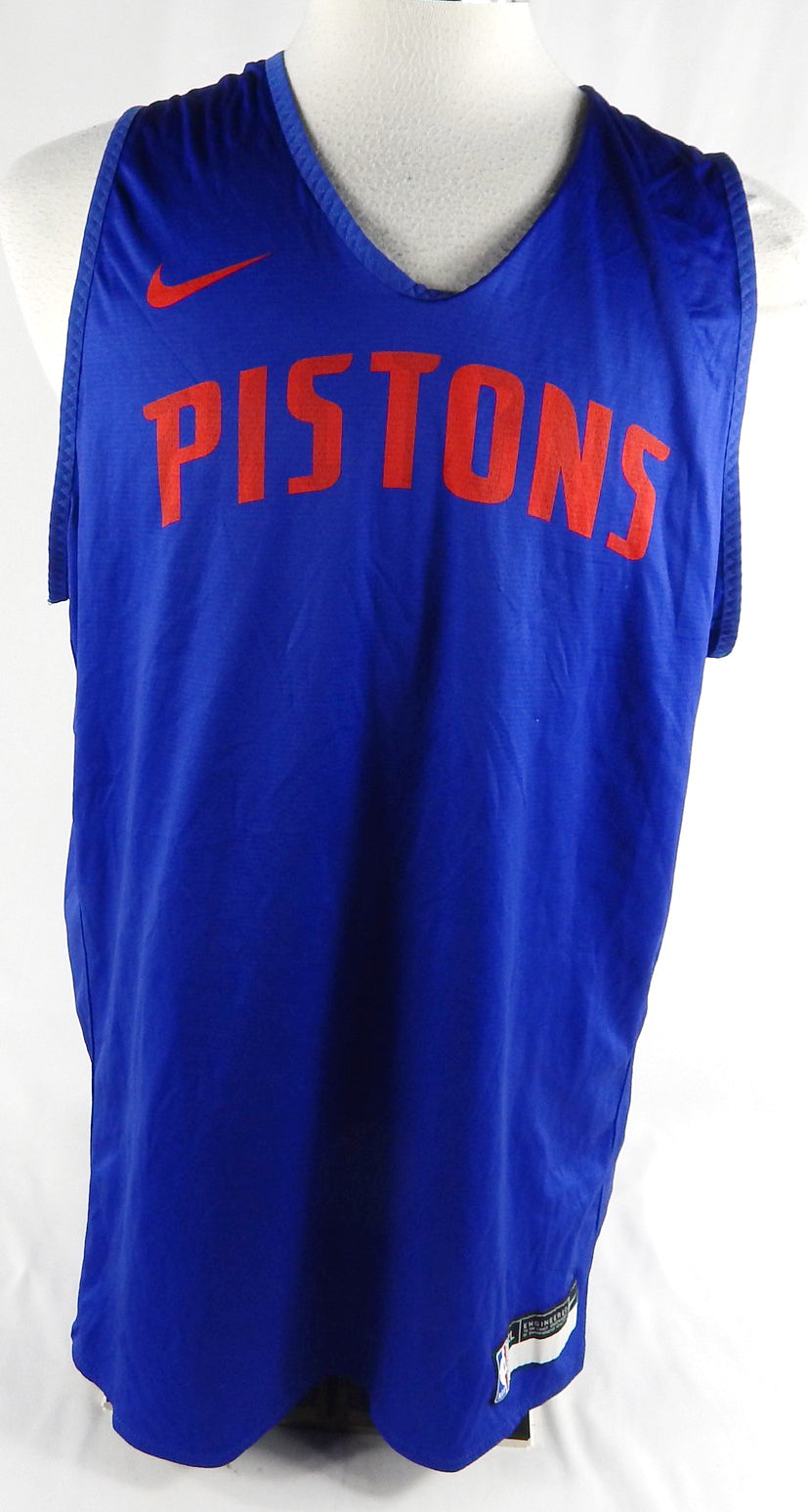 Detroit Pistons Blank Game Used Blue and Grey Reversible Practice Jersey XL 520 Pic2