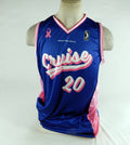 2023-24 Motor City Cruise Malcolm Cazalon #20 Game Issued Blue Jersey Breast Can