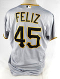 2018 Pittsburgh Pirates Michael Feliz #45 Game Used Grey Jersey 2 Games 48 720