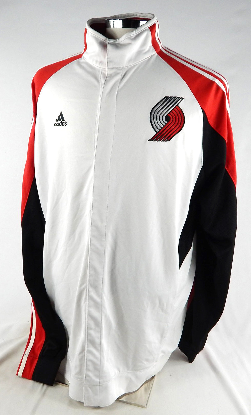 2000s Portland Trail Blazers Game Issued White Jersey Warm Up Jacket M 395