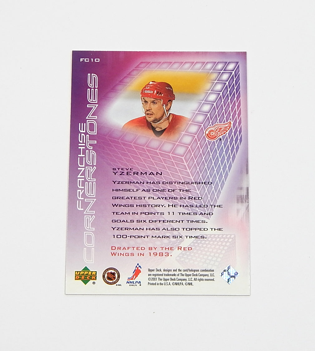 2001-02 Upper Deck Franchise Cornerstones Steve Yzerman #FC10 Insert Pic2