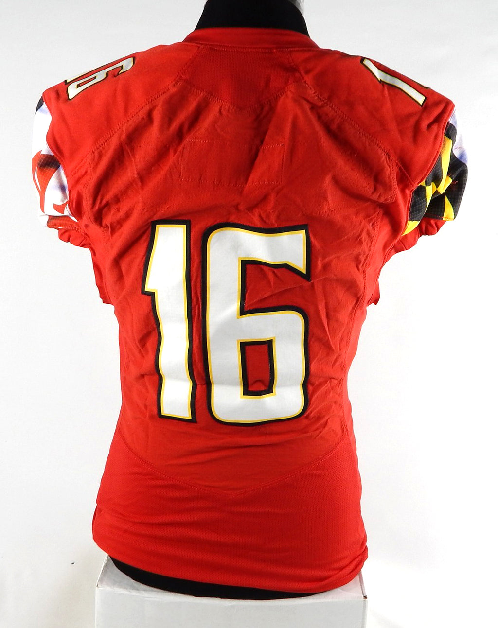 2018 Maryland Terrapins #16 Game Used Red Jersey Football NP Rem44 318 Pic2