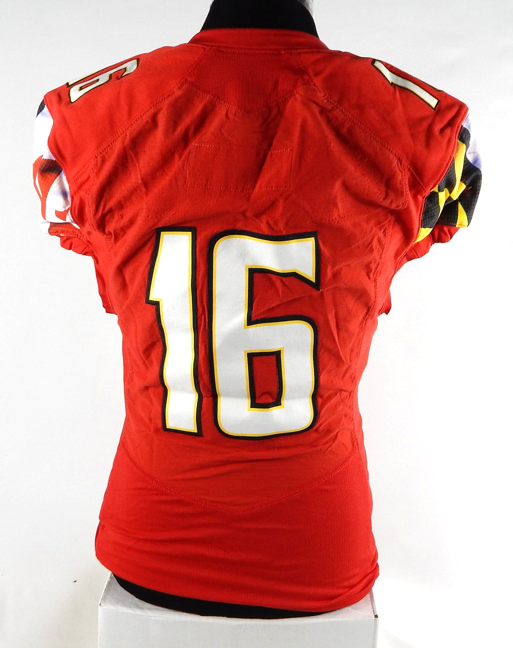 2018 Maryland Terrapins #16 Game Used Red Jersey Football NP Rem44 318 Pic2