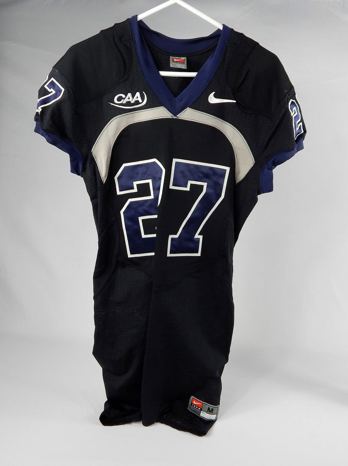 Late 2000s Old Dominion Monarchs Powell #27 Game Used Black Jersey M 386