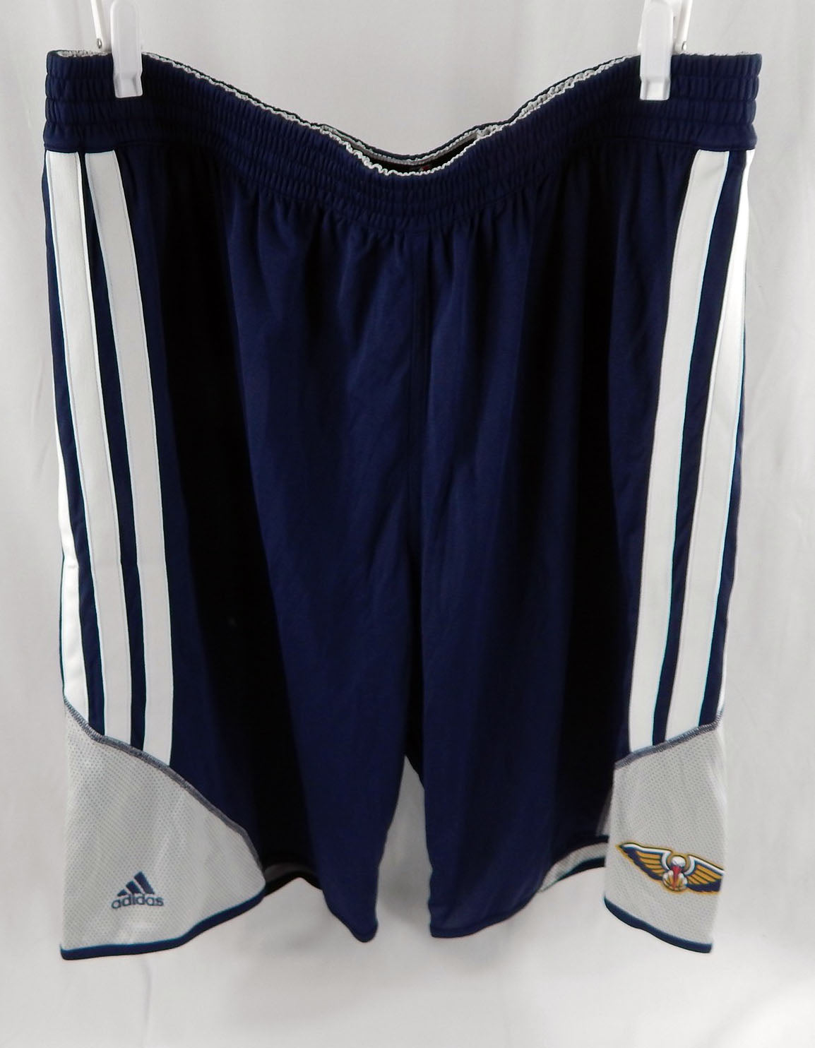 2013-14 New Orleans Pelicans Game Issued Navy Warm Up Shorts 4XL2 DP110624