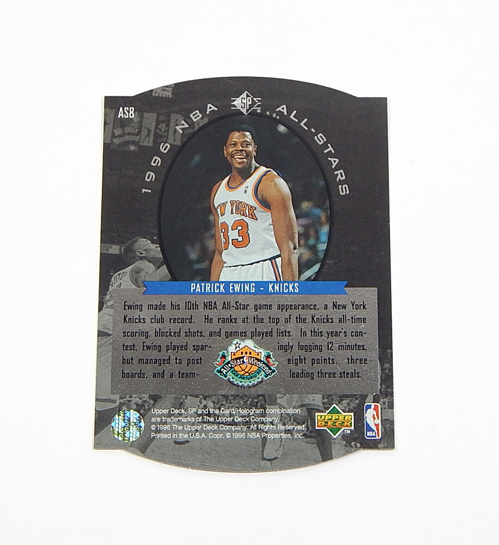 1995-96 SP Authentic All-Stars Patrick Ewing #AS8 Die-Cut Pic2