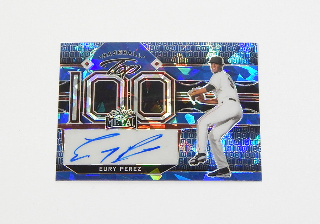 2022 Leaf Metal Top 100 Autographs Eury Perez Signed Artist Proof #'d 1/1 COA
