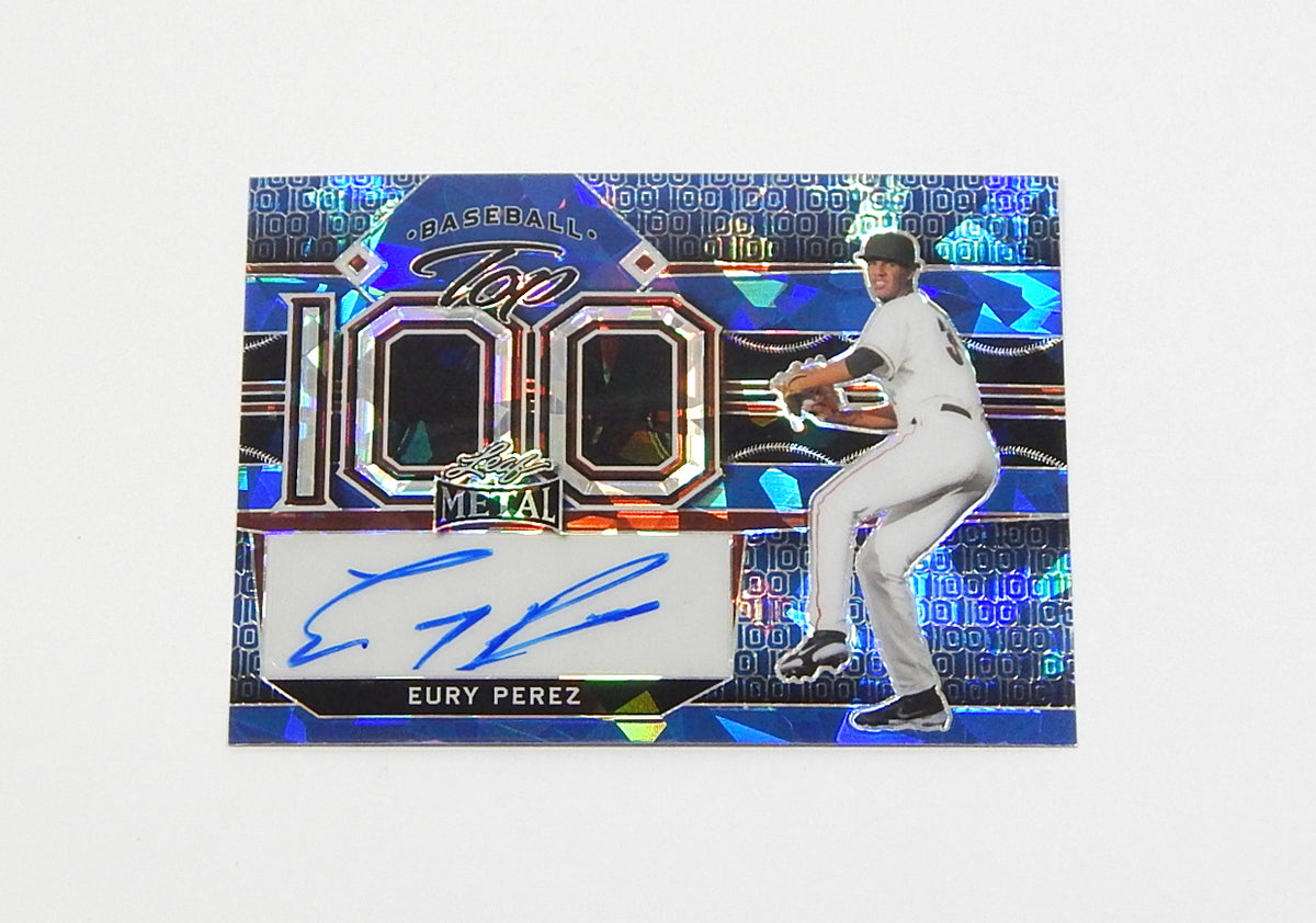 2022 Leaf Metal Top 100 Autographs Eury Perez Signed Artist Proof #'d 1/1 COA