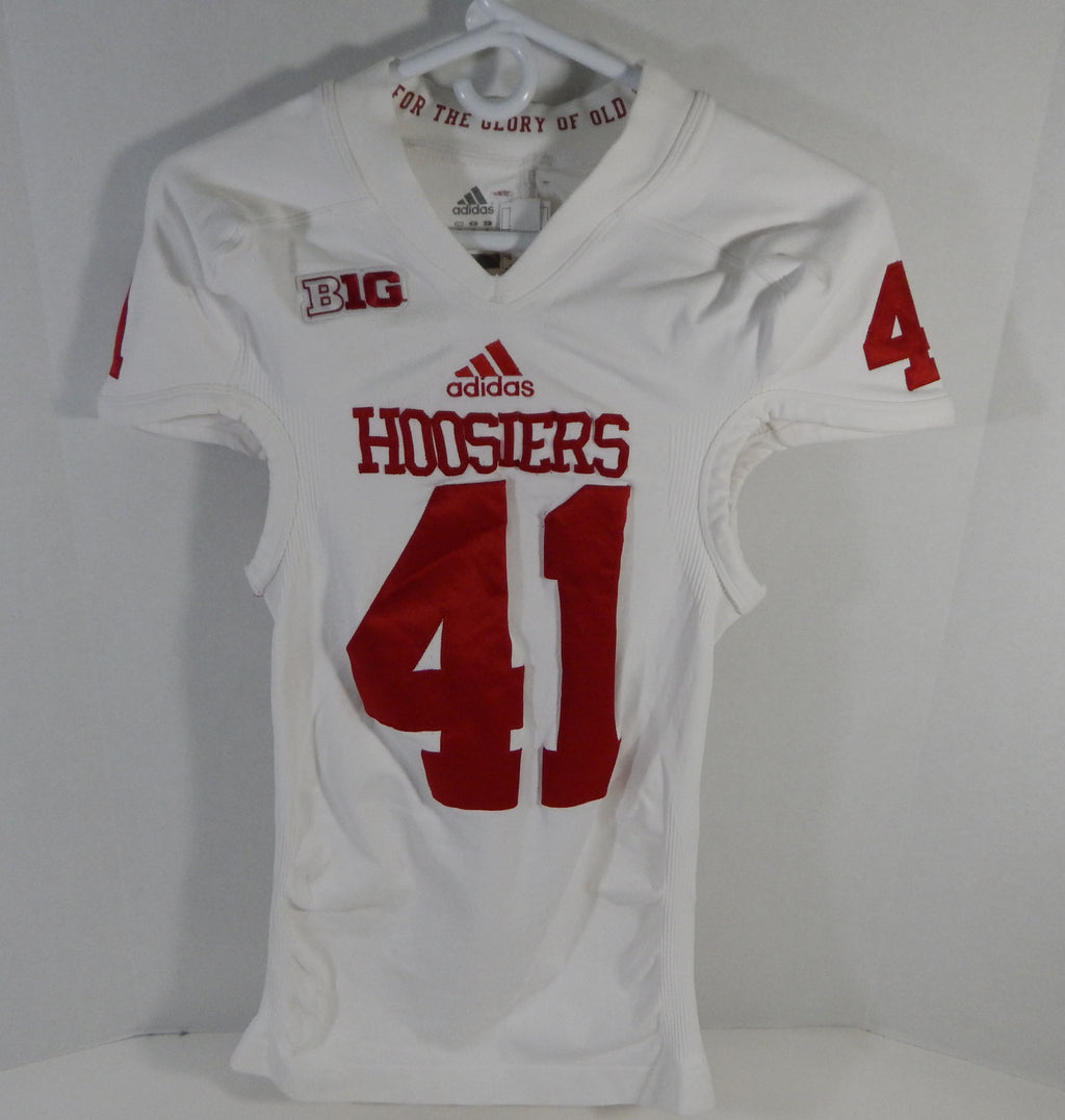 2012 Indiana Hoosiers #41 Game Used White Jersey Nameplate Removed M DP13963