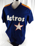 1984-93 Houston Astros #10 Game Used Navy Jersey Batting Practice NP Rem 46 947