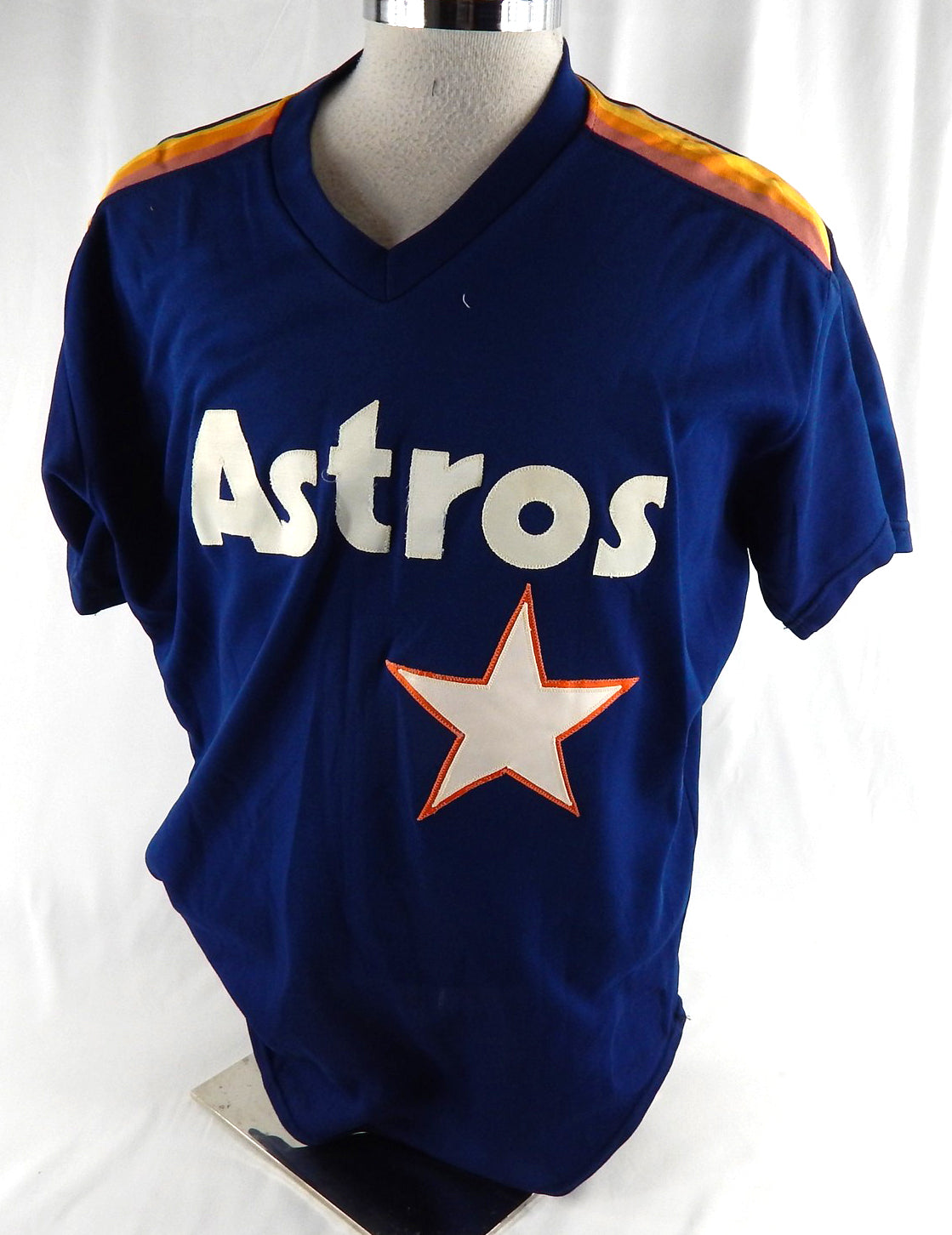 1984-93 Houston Astros #10 Game Used Navy Jersey Batting Practice NP Rem 46 947