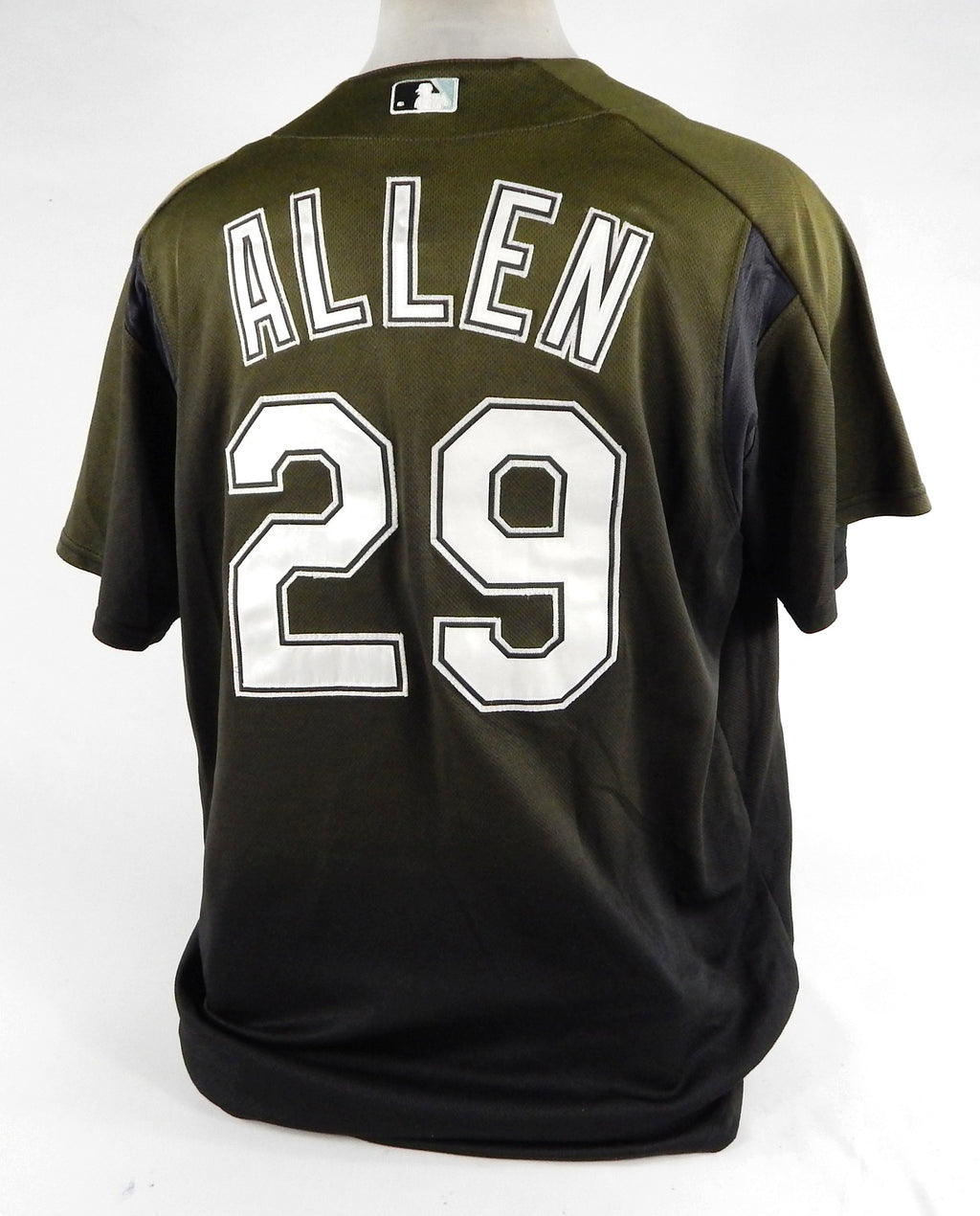 Florida Marlins Allen #29 Game Used Black Jersey BP Spring Training XL DP70714 Pic2