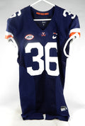 2017 Virginia Cavaliers #36 Game Used Navy Jersey Throwback Hoos Patch NP Rem 2