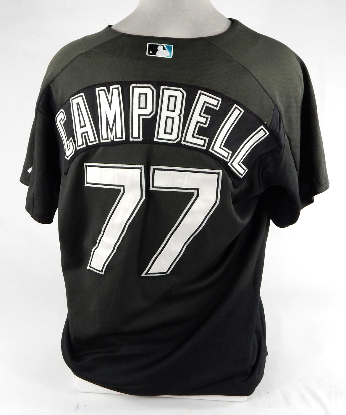 Florida Marlins Campbell #77 Game Used Black Jersey BP ST XL DP70715 Pic2